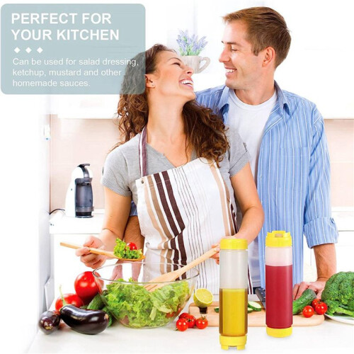 9X 16Oz Inverted Plastic Squeeze Bottles, Refillable Tip Large Valve Dispenser Condiment Squeeze Bottle 2