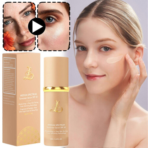 4-in-1 Color Changing Foundation with SPF 50+, Medium Spectrum Foundation Makeup, Full Coverage & Long Lasting 1
