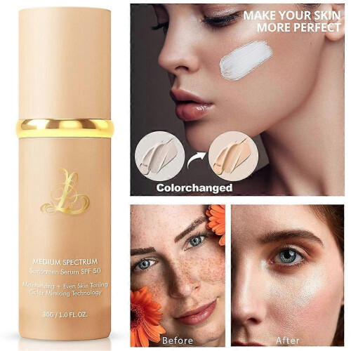 4-in-1 Color Changing Foundation with SPF 50+, Medium Spectrum Foundation Makeup, Full Coverage & Long Lasting 2