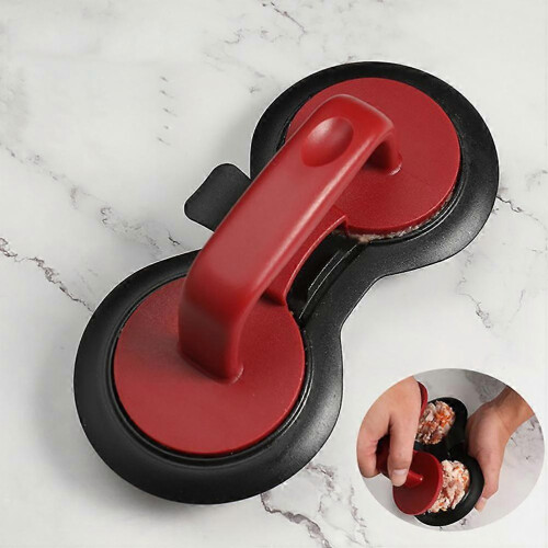 Burger Press Double Burger Shape Non-Stick Patty Maker Mold ABS Dishwasher Safe 2