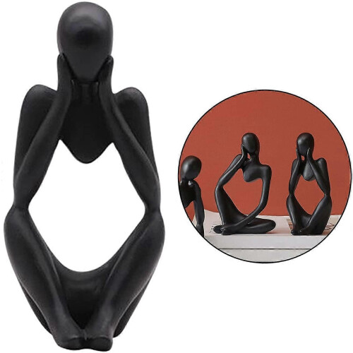 The Thinker Statue Abstract Sculpture Resin Desktop Decor Office Ornament 2