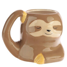 Ceramic Mug with 3D Animal Painting, Sloth Design Coffee Water Cup