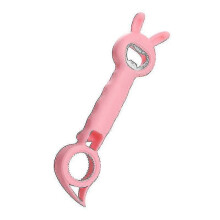 2 Pcs Magnetic Bottle Opener, Stainless Steel 4-in-1 Corkscrew for Beer Bottles and Cans, Wall Mountable, Pink