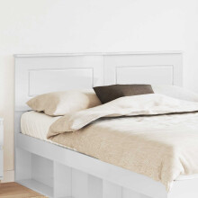 vidaXL Headboard Gloss White Engineered wood