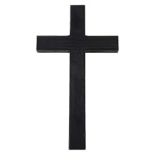 Croce decorativa in legno massello da appendere alla parete o da esporre su un tavolo, decorazione cristiana per altare domestico e cappella.