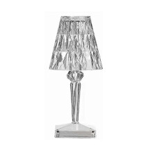 Lampada da tavolo a LED con cristalli di diamante, 16 colori, ricaricabile, con sensore touch, dimmerabile e porta USB.