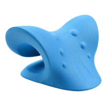 Neck and Shoulder Relaxer Pillow, Pain Relief Chiropractic Stretcher, Portable PU