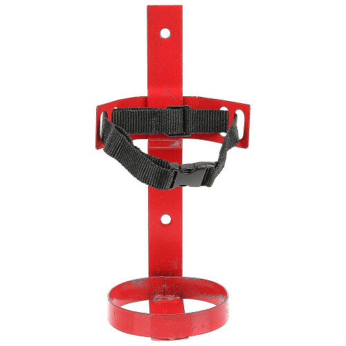 Fire Extinguisher Bracket Wall Mount Compatible with Most Models Adjustable Straps Iron Polyester 2