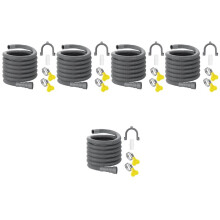 5X Set di Prolunga per Tubo di Scarico Tubo Universale per Lavatrice 10 Piedi, Include Connettore per Tubo A Staffa e Fascette per Tubi Flessibili di