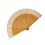 Houten handventilator Hol gesneden houten ventilator- Romig wit 1