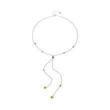 Unieke ketting met trekketting en glinsterende zirkoonkralen