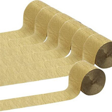 12 Rolls Gold Crepe Paper Streamers for Birthday Party Wedding Festival Party Decorations