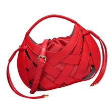 Stijlvolle PU-leren crossbody-handtas met op Nest-Rood