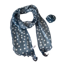 Trendy sjaal met geometrische print,-P dodot blauwe achterkant