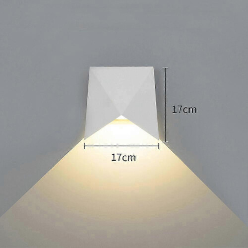 Lámpara de pared LED exterior impermeable de aluminio blanco IP65 1