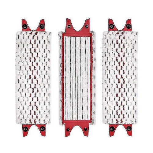 3-Pack Compatible with Vileda Ultramax Spray Mop Machine Washable Microfiber Replacement Pads Red White