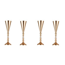 4 Pezzi da Tavolo Vaso di Fiori Centrotavola per Matrimonio Decorazione Supporto per Fiori nel Metallo Ornamenti di Fiori Artificiali per La Parte di