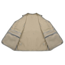 (3XL, Khaki) Men"s Outdoor Vest Leisure Jacket Lightweight Vest With Zip Many Pockets