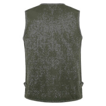 (L, Army Green) Men"s Outdoor Vest Leisure Jacket Lightweight Vest With Zip Many Pockets