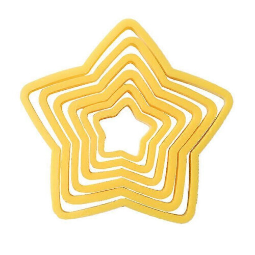 Christmas Star Baking Molds Cookie Cutters 6PCS Plastic Kitchen Baking Accessories