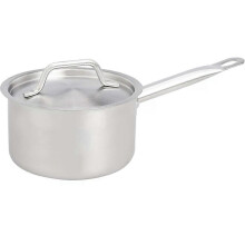 Stainless Steel Saucepan 1.9 Litres Aluminium Clad Straight Sided