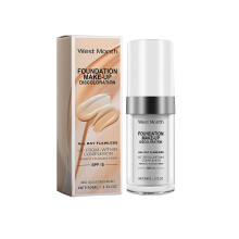 West&Month Warm Change Concealer Liquid Foundation Moisturizes Natural Concealer Long-Lasting Moisturizing Liquid Foundation