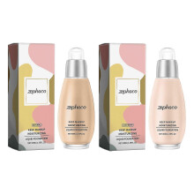 zephoco Moisturizing Concealer Liquid Foundation, Light And Light Moisturizing And Brightening Hydrating And Nourishing Non-Sticking Powder 2pcs