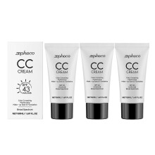 3X Skin Tone Adjusting CC Cream SPF 43 UVA/UVB, Moisturizing CC Cream, Colour Correcting Self Adjusting Make up Base & Foundation for Mature Skin