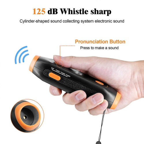 (Orange, Multicolor) Safety Whistle Lantern Referees Electronic Whistle SOS Light Flashlight Emergency Camping Lamp Instr 1