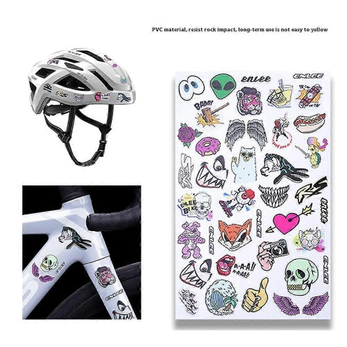 ENLEE RS2319 Bicycle Helmet Personalized Creative Stickers PVC Decorative Decals 2