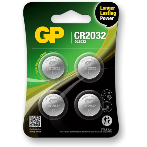 GP Lithium Coin Cell CR2032 4 db