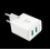 Mini Fast Charger Dual USB, 2.4A - Fehér 1