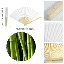 200 Uds. Abanicos de Mano para Bodas Abanico de Papel Abanico de Mano Abanico Plegable de Bambú Chino para Suministros de Fiesta/Decoración del