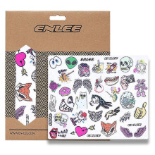 ENLEE RS2319 Bicycle Helmet Personalized Creative Stickers PVC Decorative Decals