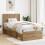 VidaXL vidaXL Bed Frame with Storage and Headboard Artisan Oak 90 x 200 cm 1