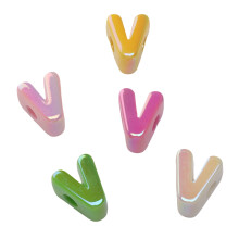 Mehrfarbige Alphabete-Perlen-Set mit 5 DIY-Projekten und-V