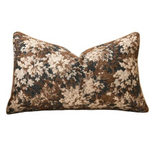 Neutral Floral Pillowcases, Plush Rectangular Cushion Covers, Decorative Farmhouse-Style Sofa Cushion Covers Brown