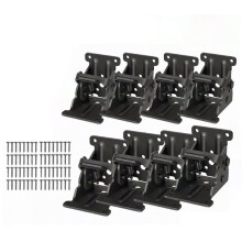 8PC 90 Degree Folding Table Leg Brackets Self Lock Foldable Hinge DIY Heavy Load