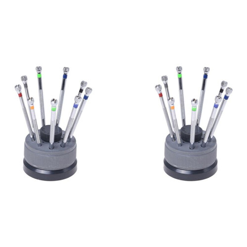 Kit with 18 Screwdrivers 9 Lame Reserve Base for Watches Watchmaker Tools 1
