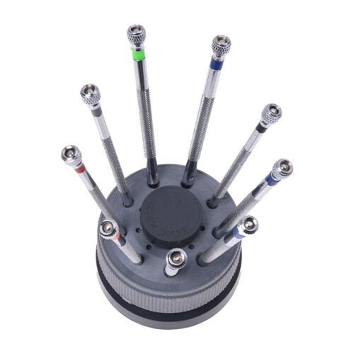 Kit with 18 Screwdrivers 9 Lame Reserve Base for Watches Watchmaker Tools 2