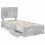 VidaXL vidaXL Bed Frame with Drawer Concrete Grey 75 x 190 cm Engineer Wood 2