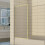 Living And Home Fixed Framed Over Bath Shower Screen in Gold 2