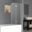 Living And Home 180 Degree Rotation 2-Section Hinged Over Bath Shower Screen 2