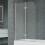 Living And Home 180 Degree Rotation 2-Section Hinged Over Bath Shower Screen 1