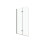Living And Home 180 Degree Rotation 2-Section Hinged Over Bath Shower Screen 3
