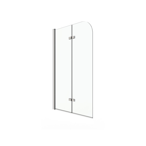 Living And Home 180 Degree Rotation 2-Section Hinged Over Bath Shower Screen 2