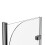 Living And Home 180 Degree Rotation 2-Section Hinged Over Bath Shower Screen 5
