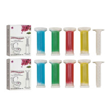 8 Count Flower 46ml 4 Fragrances Cute Shape Long Lasting Effect Toilet Cleaning Gel Stamp for Bathroom Clean