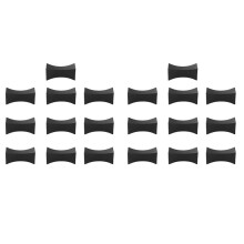 20PCS Chopsticks Rest Little Chopsticks Stands Spoon Fork Holder Set Chopsticks Utensil Cutlery Stand Black