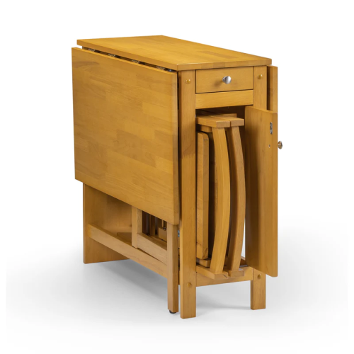 Savoy Folding Dining Set with 4 Chairs Light Oak 2